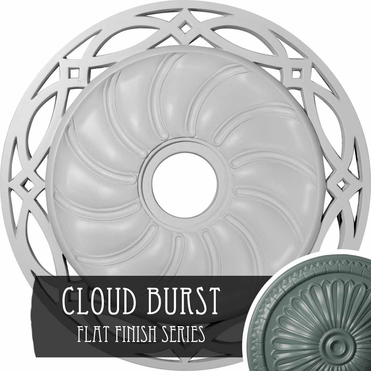 Hand-Painted Cloud Burst Ceiling Medallion O22669