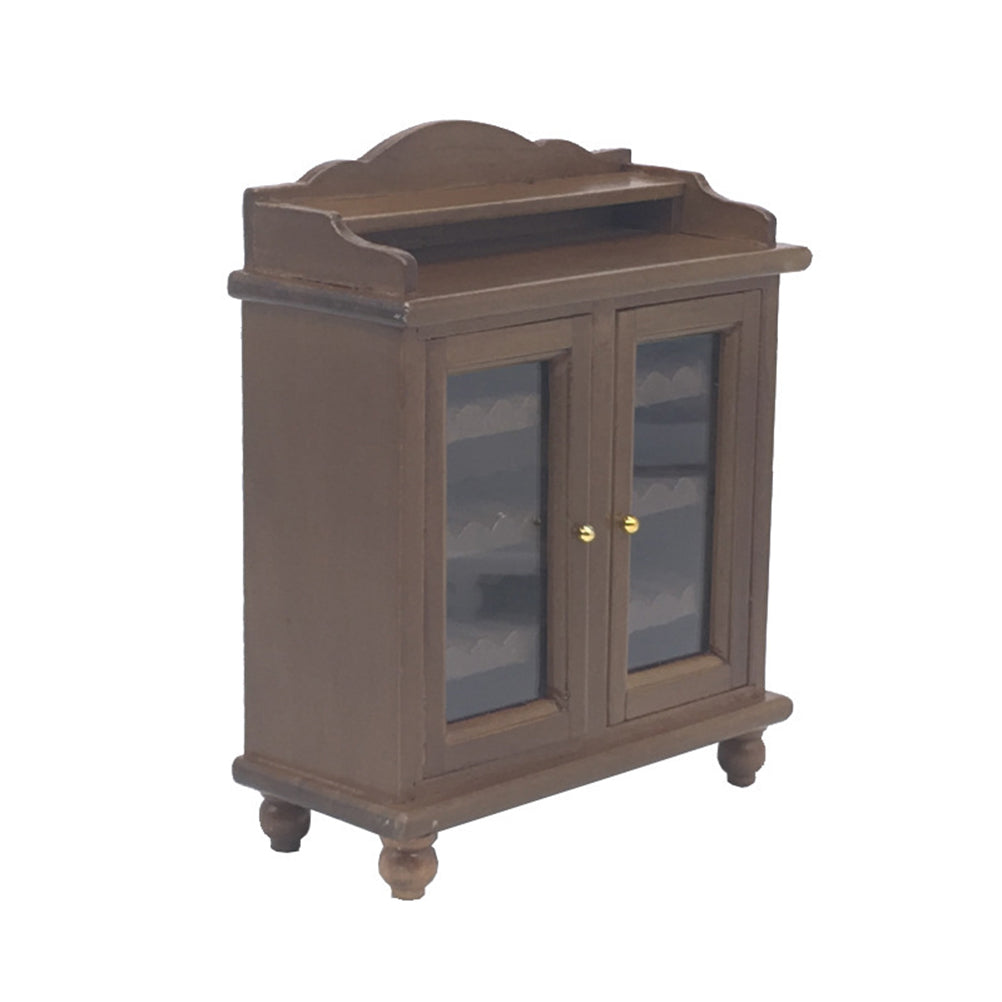 Walnut Color Mini Wooden Wine Cabinet Model J2777