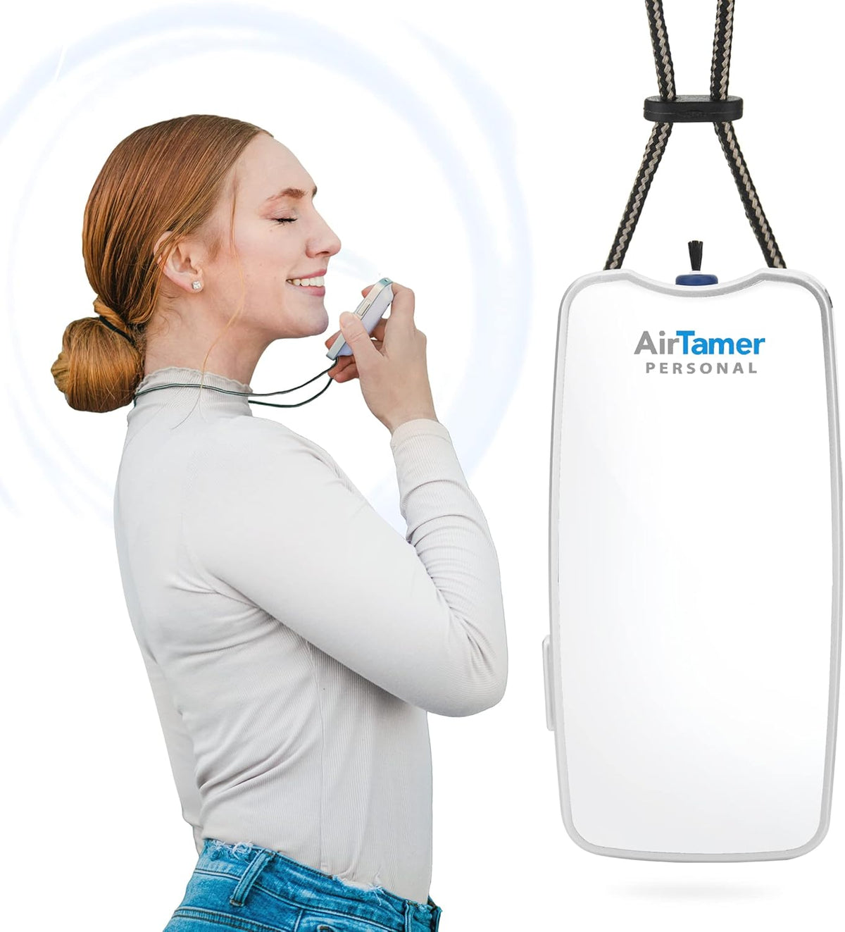 Rechargeable Personal Air Purifier with Metal Travel Case Q983969