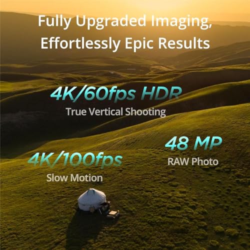 Folding Mini-Drone with 4K HDR Video Camera, 2 Extra Intelligent Flight Batteries Plus O493