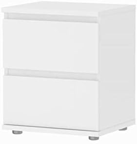 White 2 Drawer Nightstand B5433