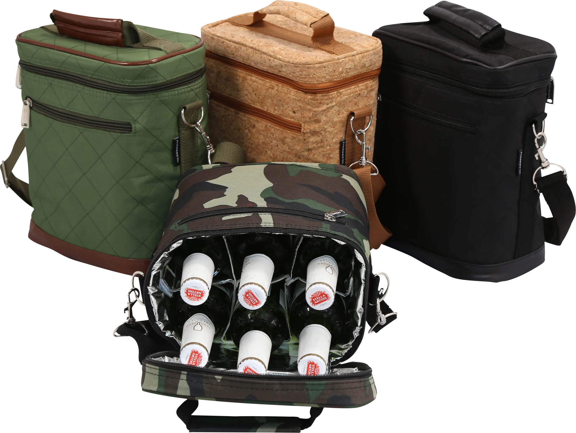 Beer Bag-Insulated 6 Bottle Beverage Tote, Black T3280