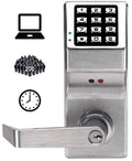 Satin Chrome Cylindrical Digital Lock H87526