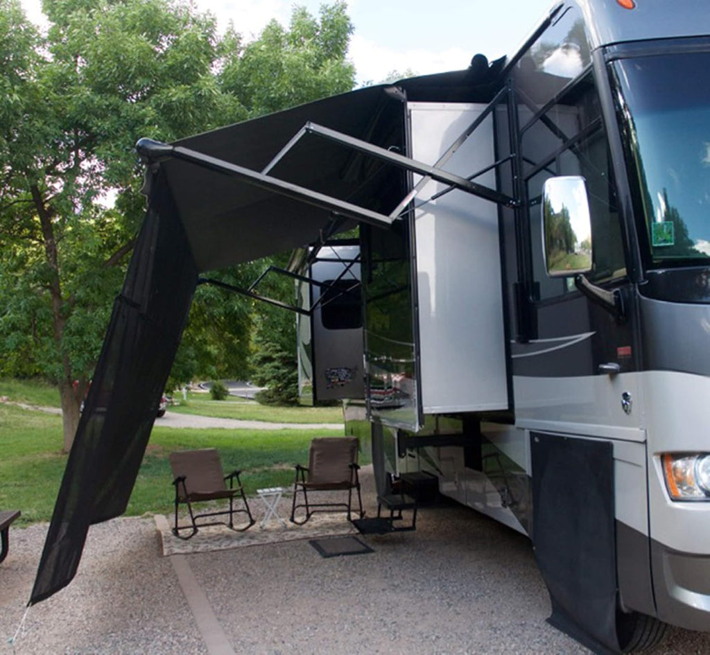 Black 10' x 9' Drop RV Awning P4749