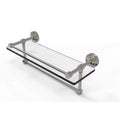 16x22 Glass Shelf with Towel Bar Satin Nickel H3918