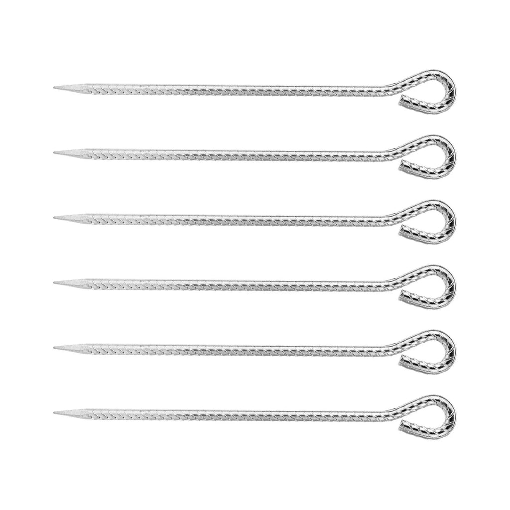 6 Pieces Tent Stakes Pegs with Hook 35CM V7178