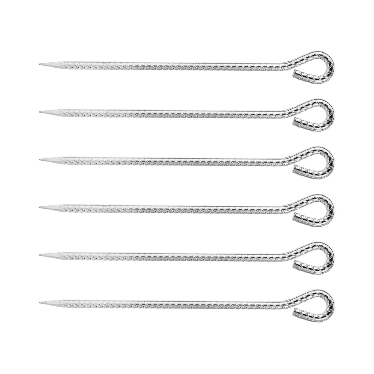 6 Pieces Tent Stakes Pegs with Hook 35CM V7178