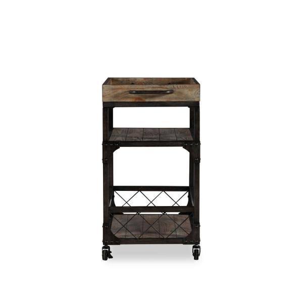 Brown Rustic Rectangle Bar Cart U1187