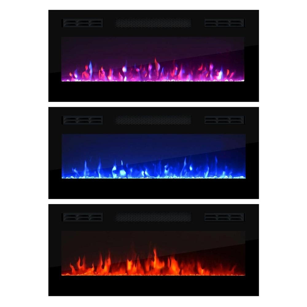 White Wall Mounted Electric Fireplace TV Stand H747459