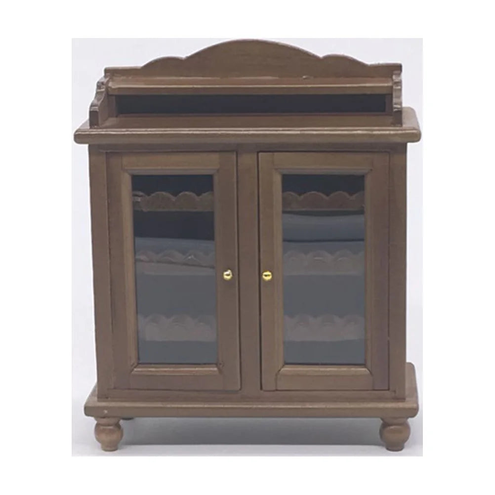 Walnut Color Mini Wooden Wine Cabinet Model J2777