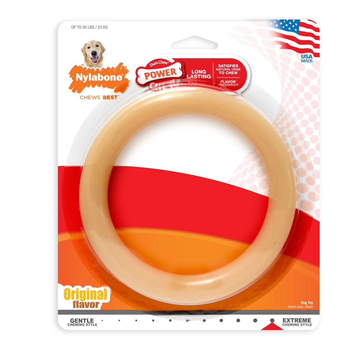 Large/Giant Ring Power Chew Dog Toy C23651