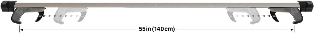 2-Piece 52 Aluminum Roof Top Cross Bar Set with Keyed Locking Mechanism V63760