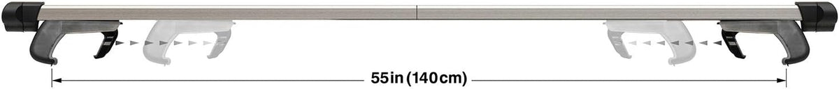 2-Piece 52 Aluminum Roof Top Cross Bar Set with Keyed Locking Mechanism V63760