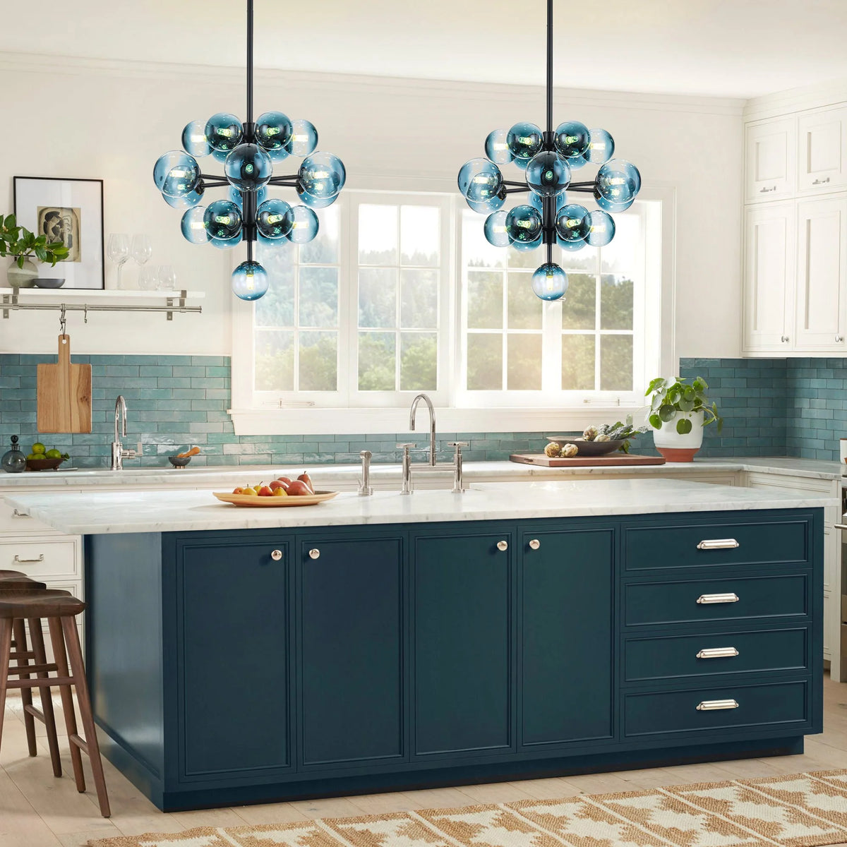 Dimmable Tiered Glass Globes Chandelier P110