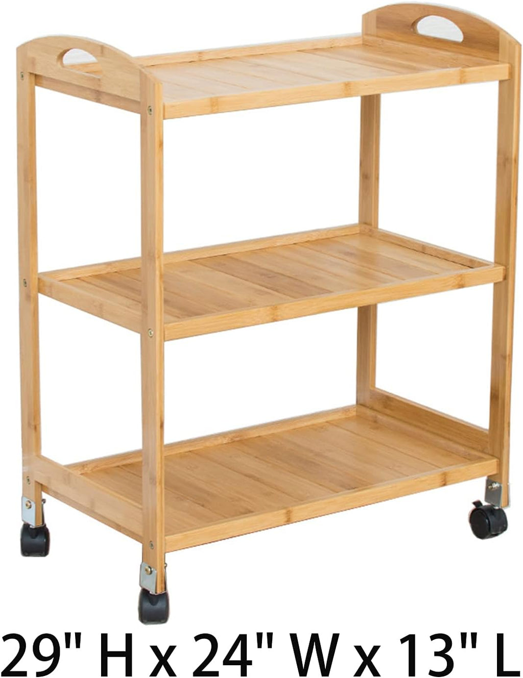 End Table with Three-Tier Storage and Four Wheels G513260
