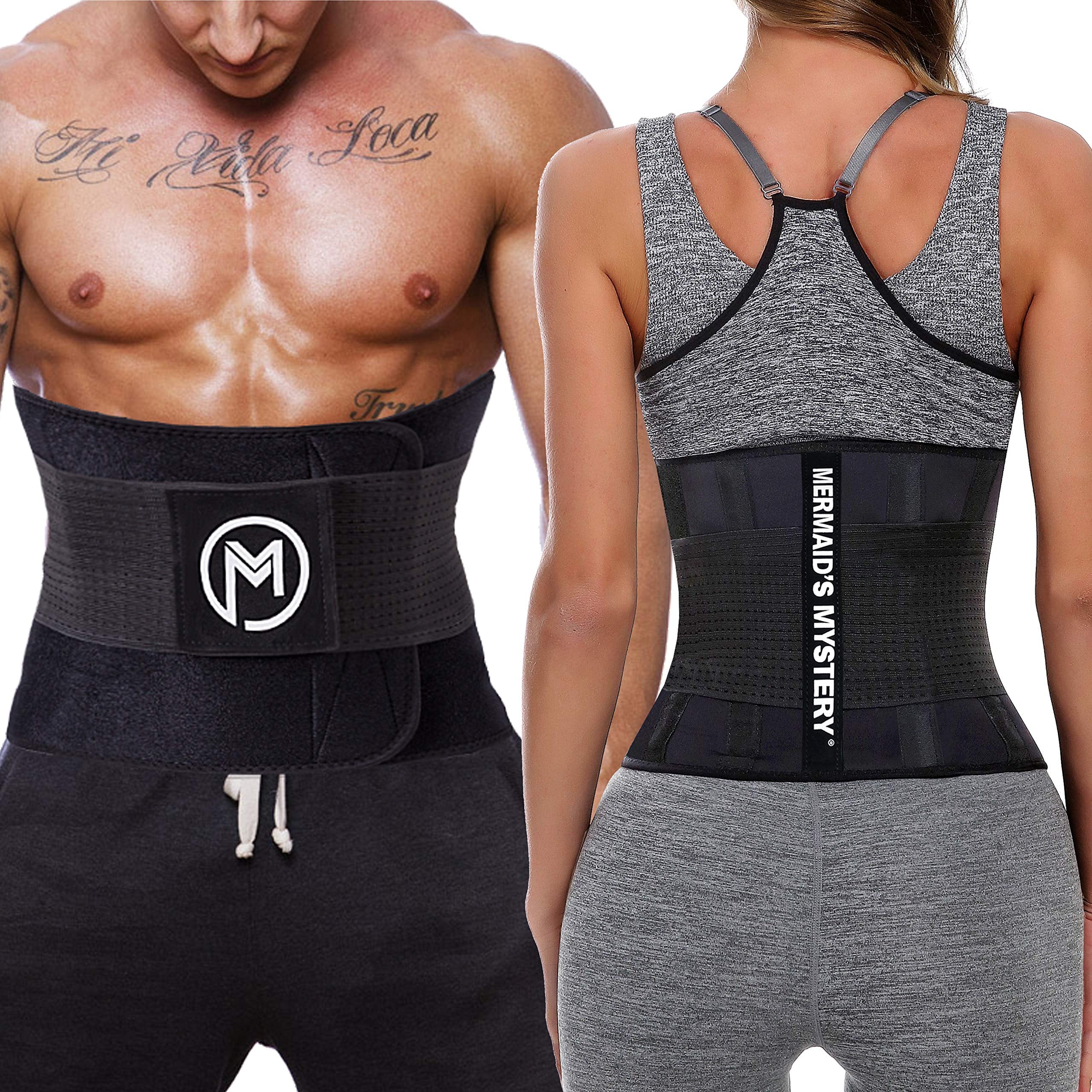 Black Neoprene Waist Trimmer Belt Z320