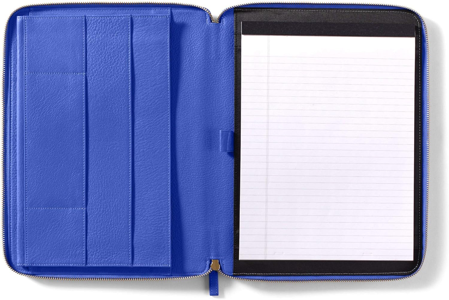 Cognac Zippered Portfolio with Interior Tablet Pocket U2491