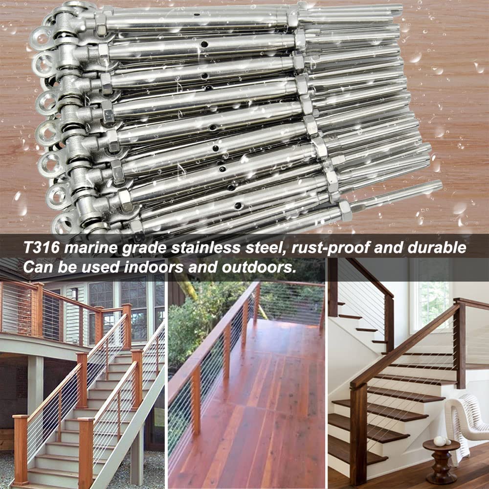 30 Pairs Steel Cable Railing Hardware Kit V374