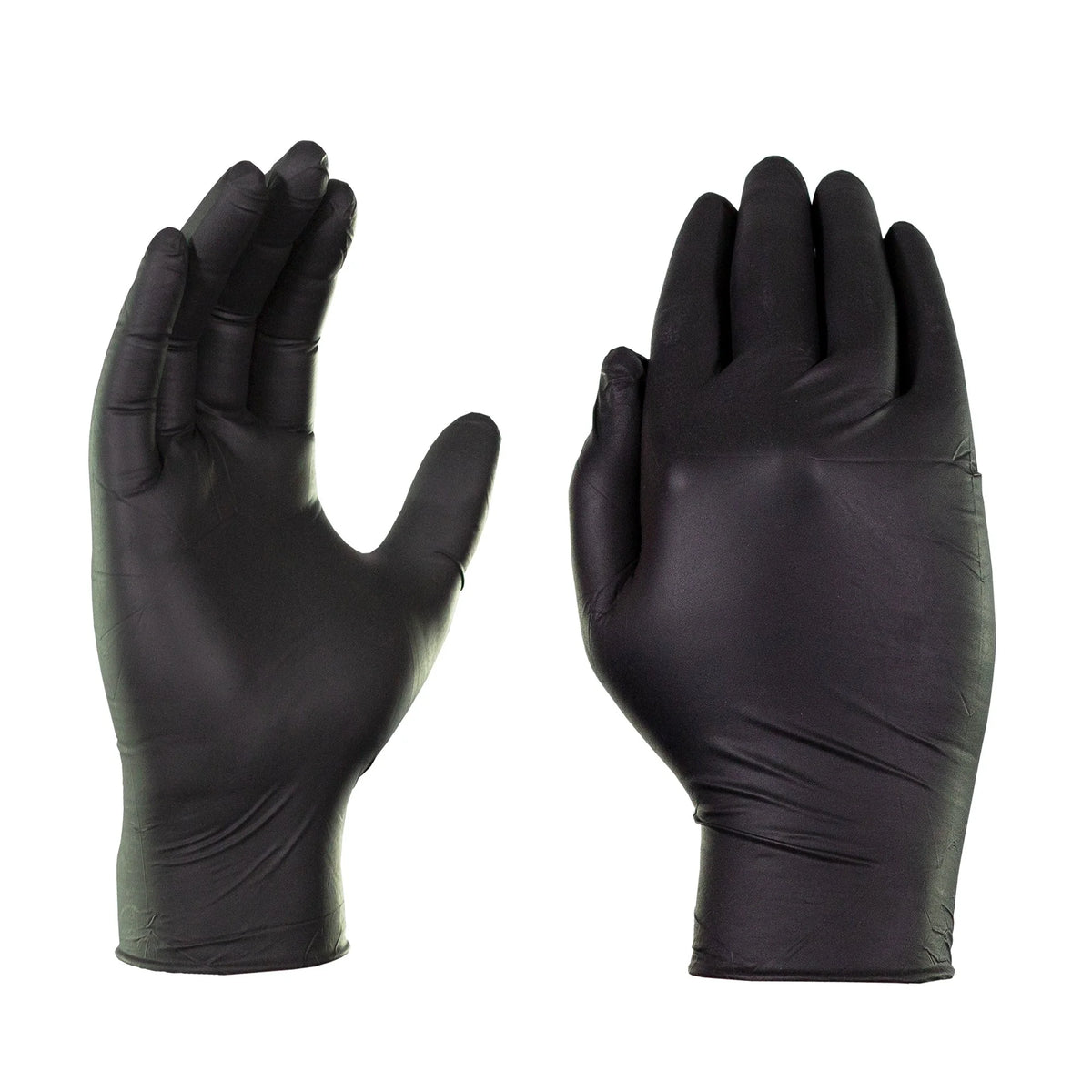 3 Mil Black Nitrile Disposable Industrial Gloves, Large, 2 Boxes of 100 F959253