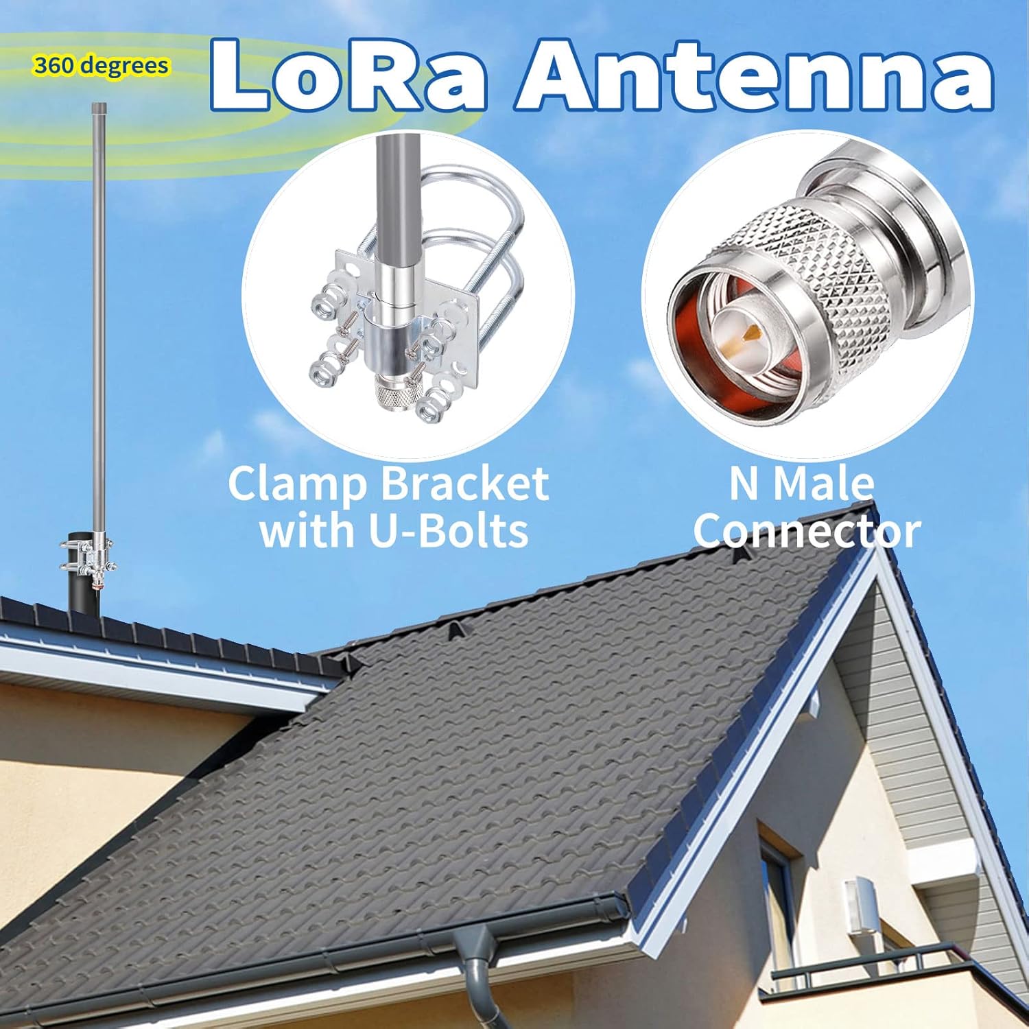 31.5inch 915MHz 5.8 dBi Antenna N Male Omni LoraWan Antennas D281454