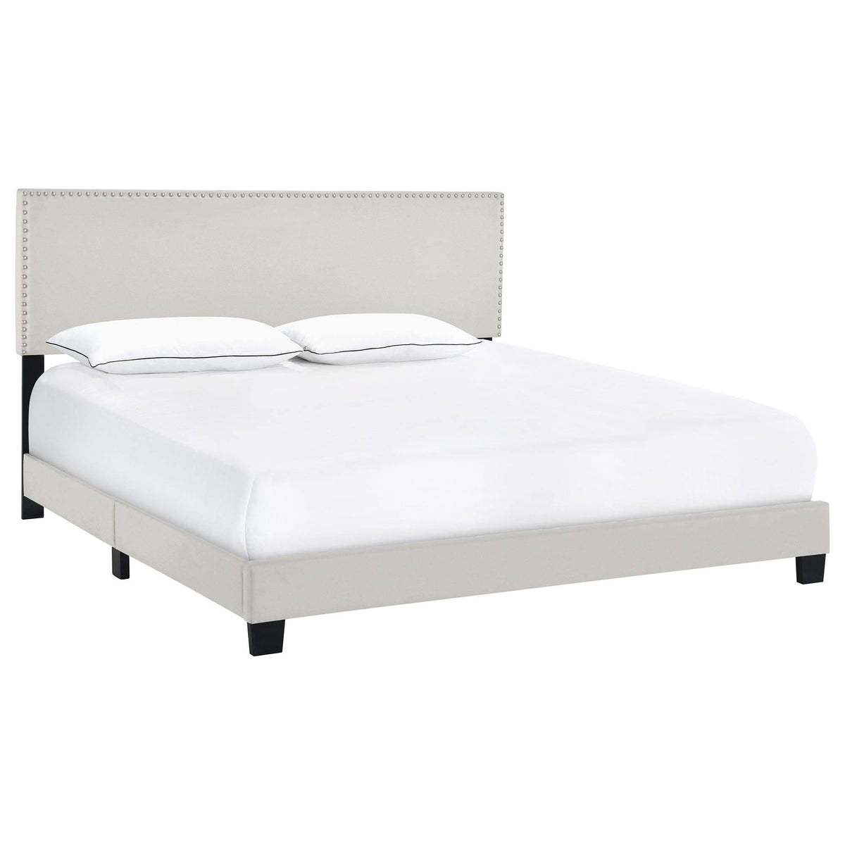 Queen Nail Trim Bed - Fog Gray B84932