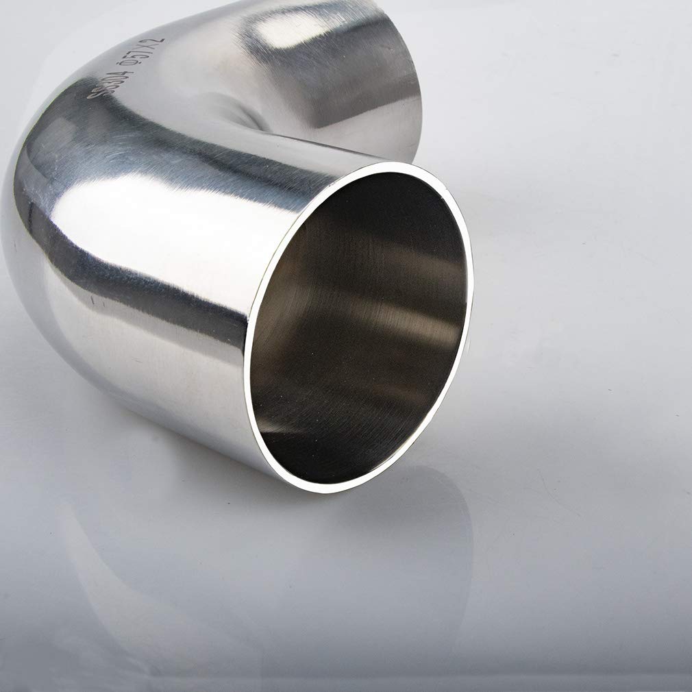 Stainless Steel 90 Degree Mandrel Bend Exhaust Elbow, Pack of 2 V12327