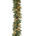 Green Pre-Lit Artificial Christmas Garland, 9 Feet Z11927