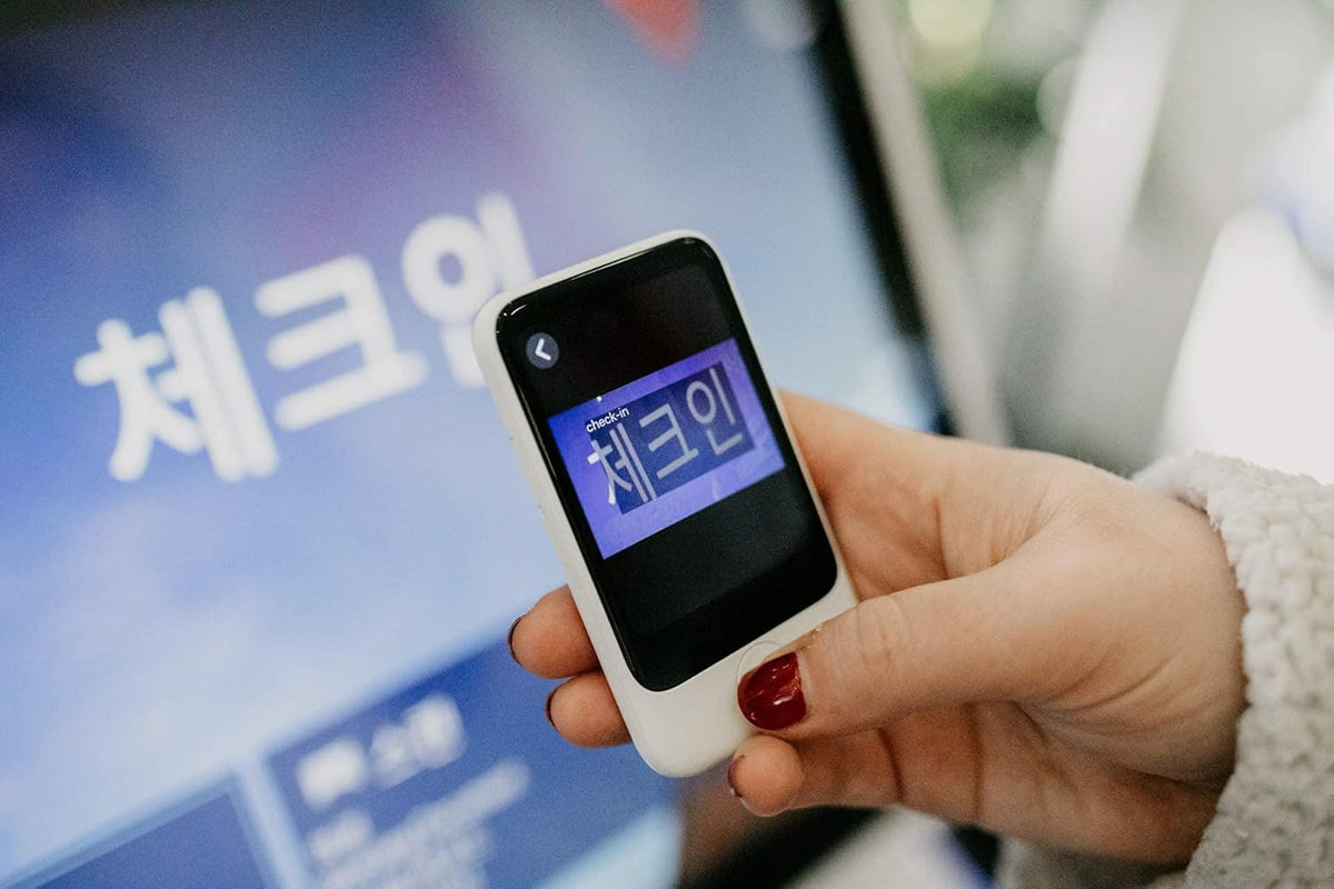 White 82 Language Voice Translator with 2 Year Built-in Data K249185