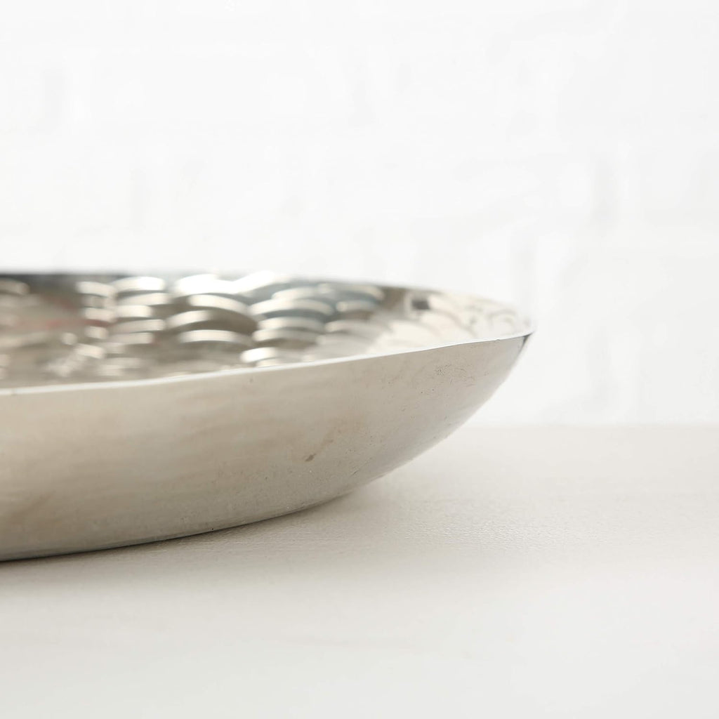 Silver Vanity Trays, Set of 3, Hand Cast Aluminum T3031