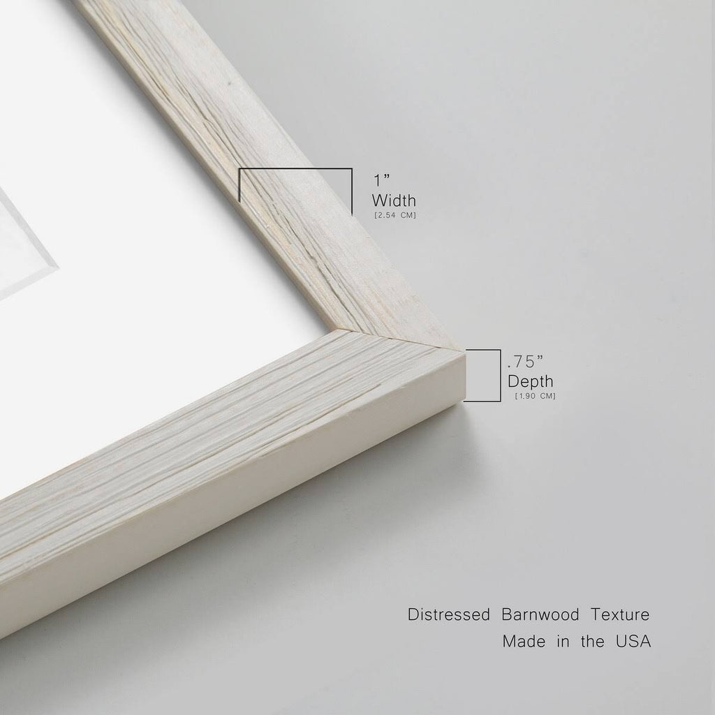 White Framed Print U735