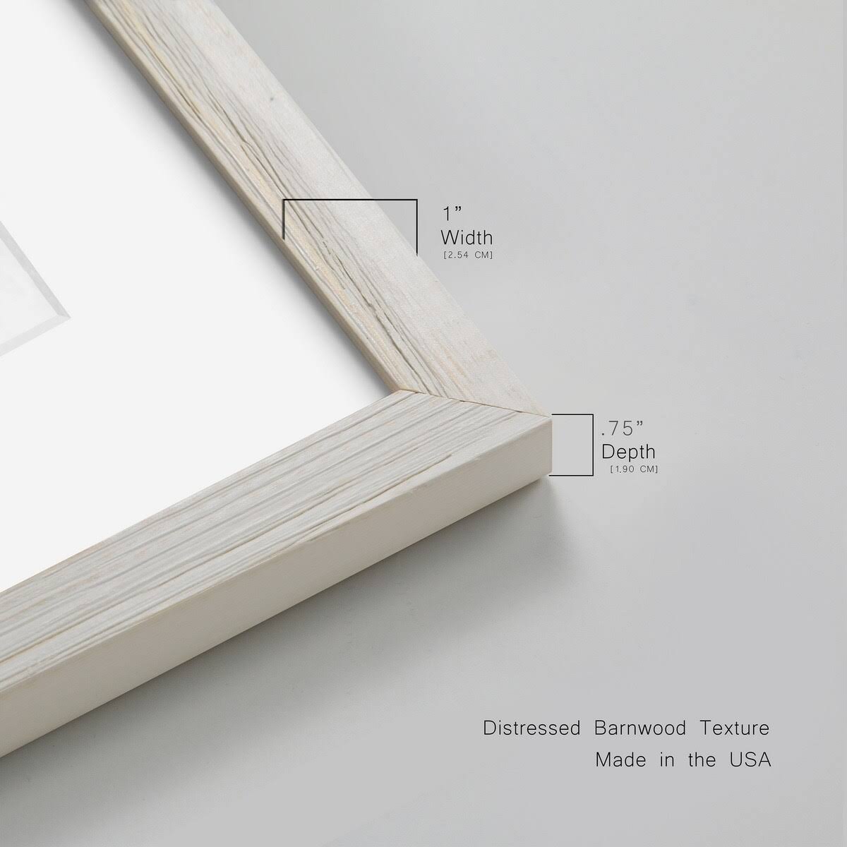 White Framed Print U735