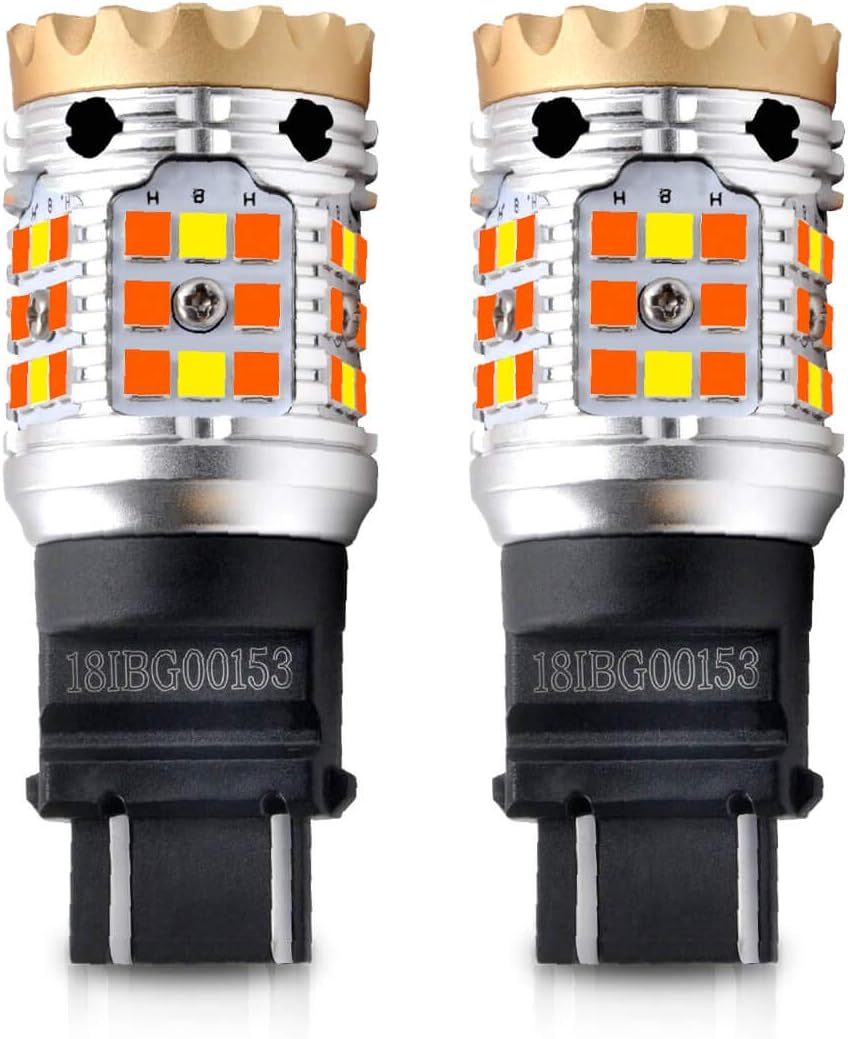 3157CK 3057CK 4057CK 4157CK Dual Color White/Amber LED Turn Signal Light Bulb (2pcs) O163