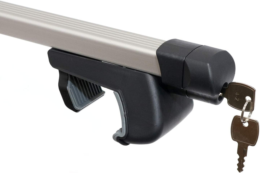 2-Piece 52 Aluminum Roof Top Cross Bar Set with Keyed Locking Mechanism V63760
