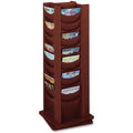 48-Pocket Solid Wood Rotating Display Literature Rack N710801