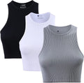 Seamless Ribbed Crop Tank Top V336