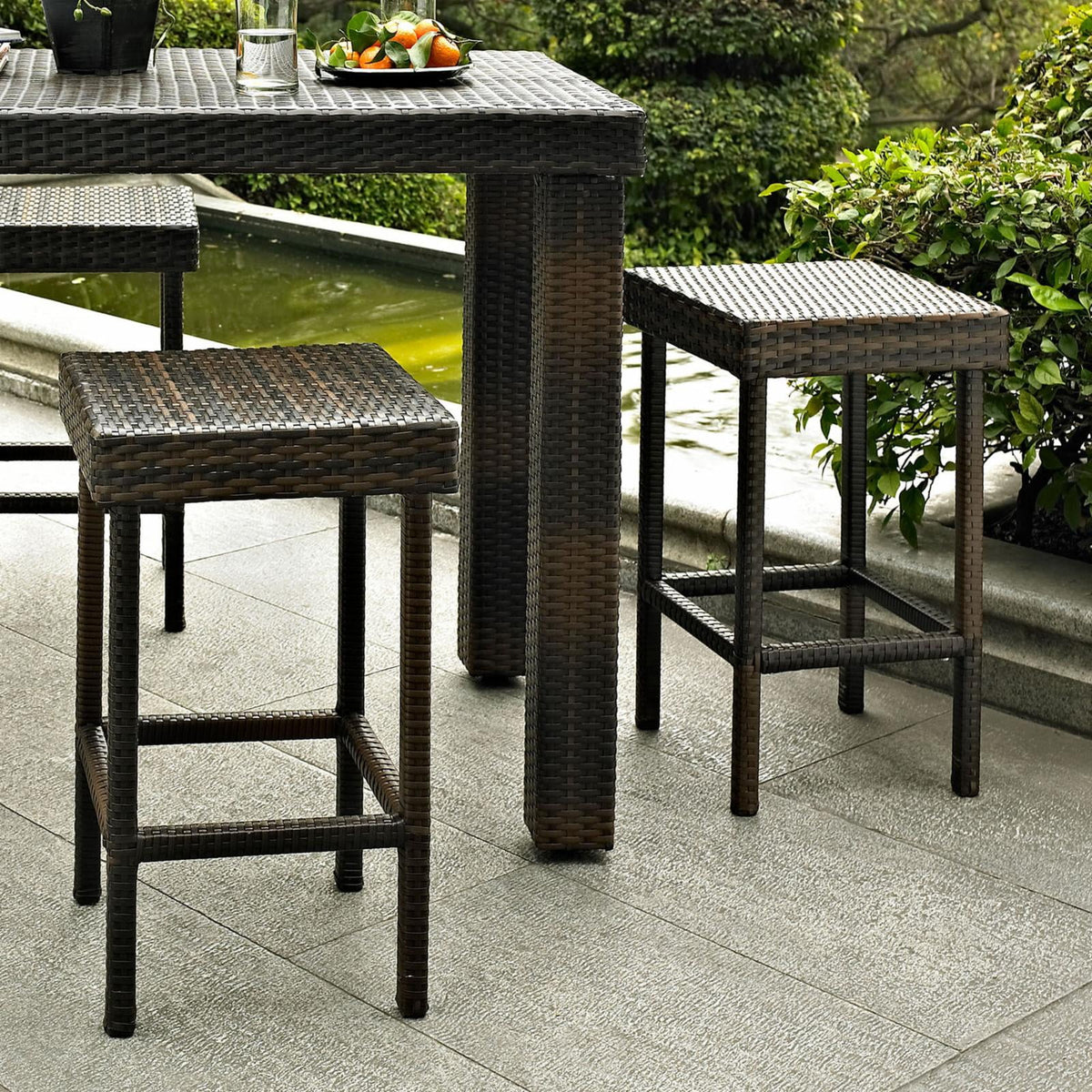 Metal Counter Stool in Brown (Set of 2) K88591