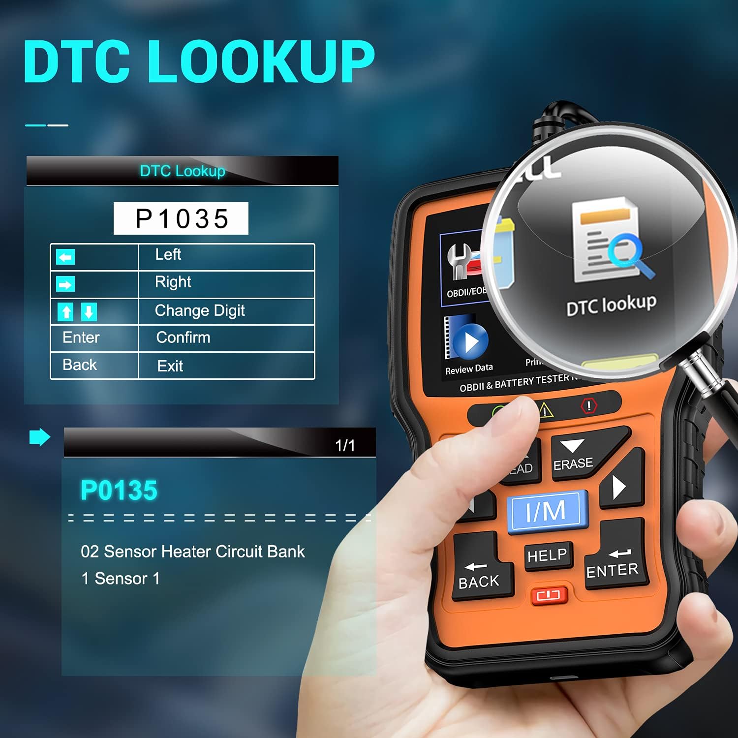 OBD2 Scanner with 12V Battery Tester E8883