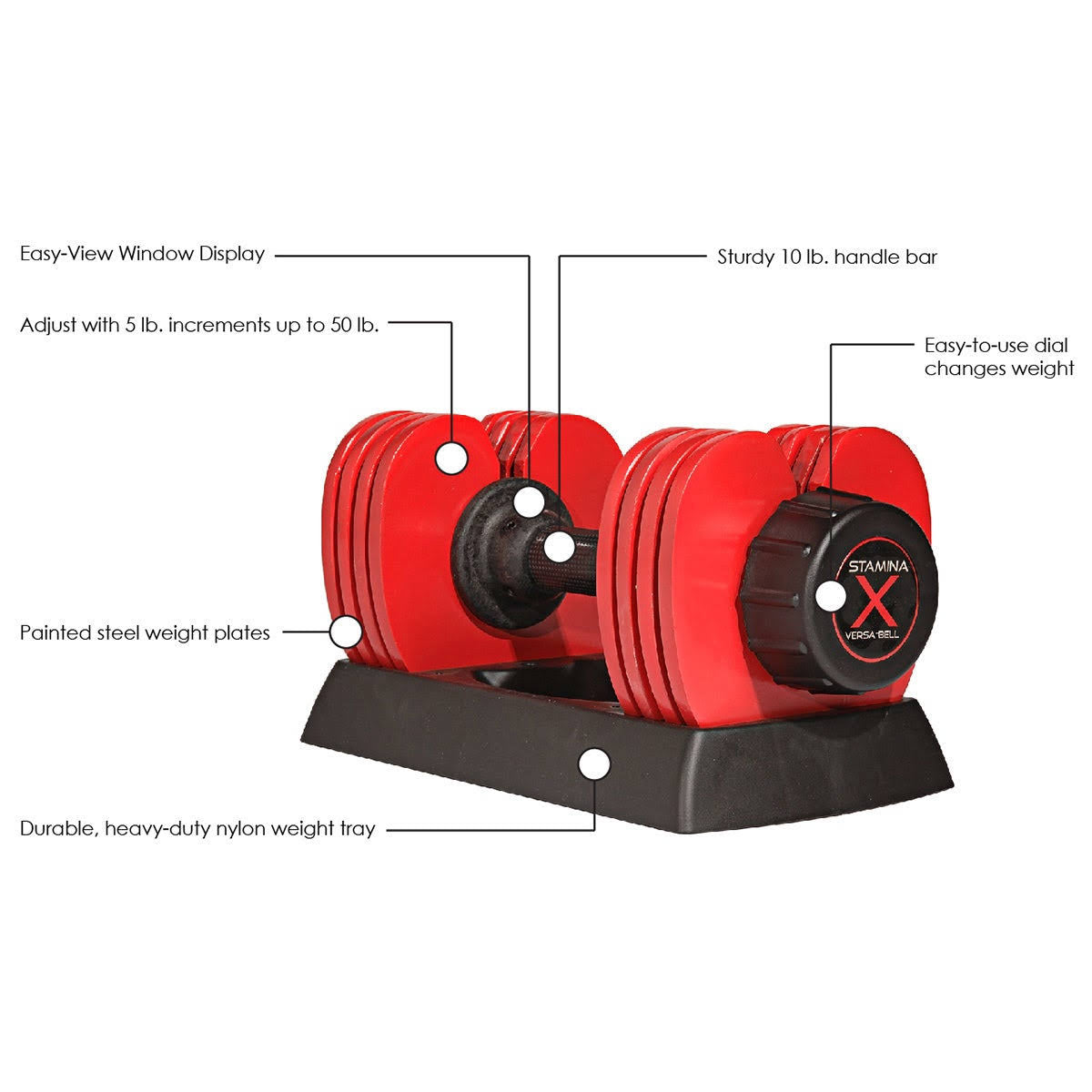 50 lbs. Versa Bell II Dumbbell O427322