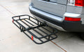 Steel Hitch Cargo Carrier with High Side Rails, 500-lb Load Capacity, Black O11643