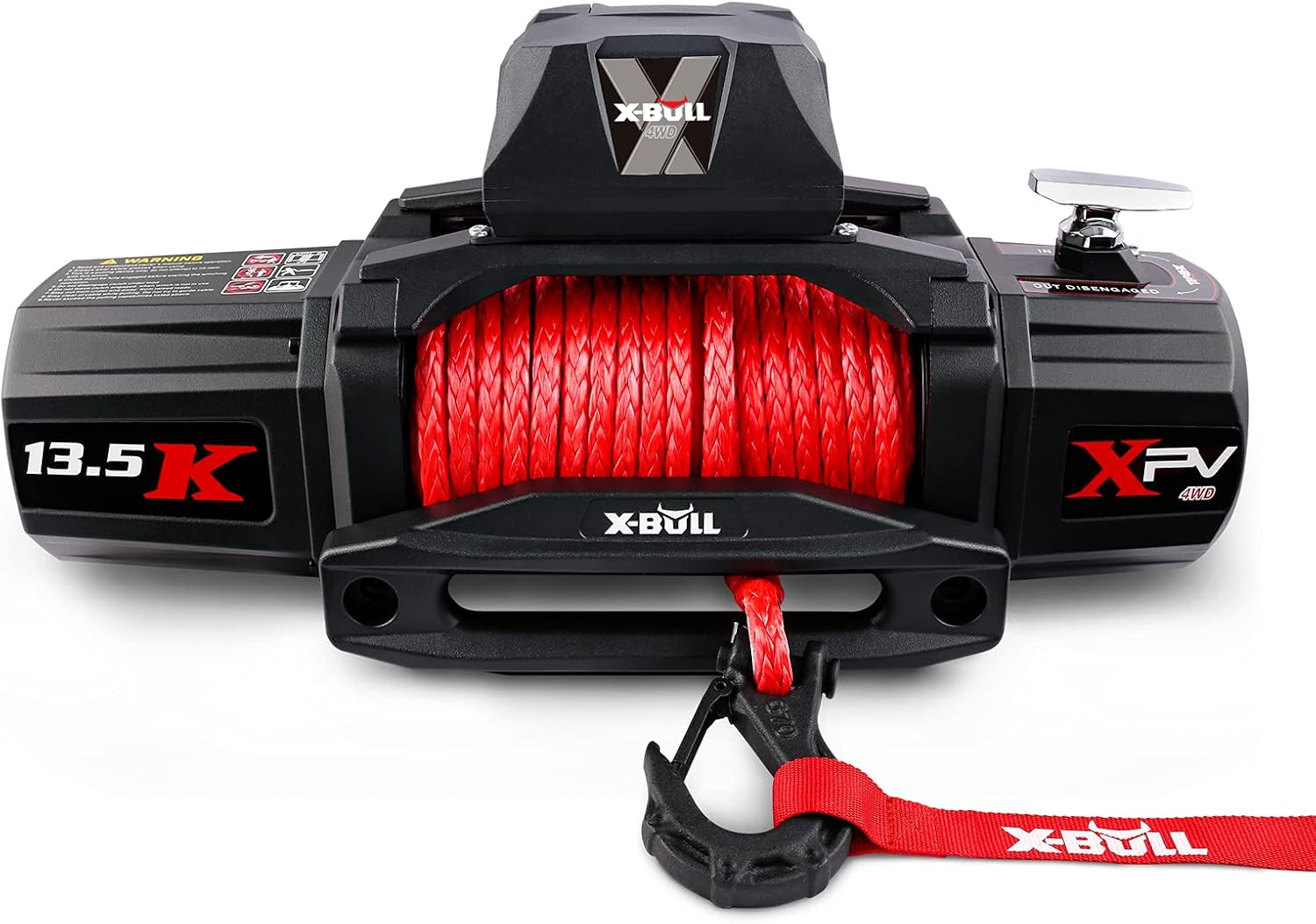 13500 lb. Synthetic Rope Electric Winch Kit with Wireless Remote B241142