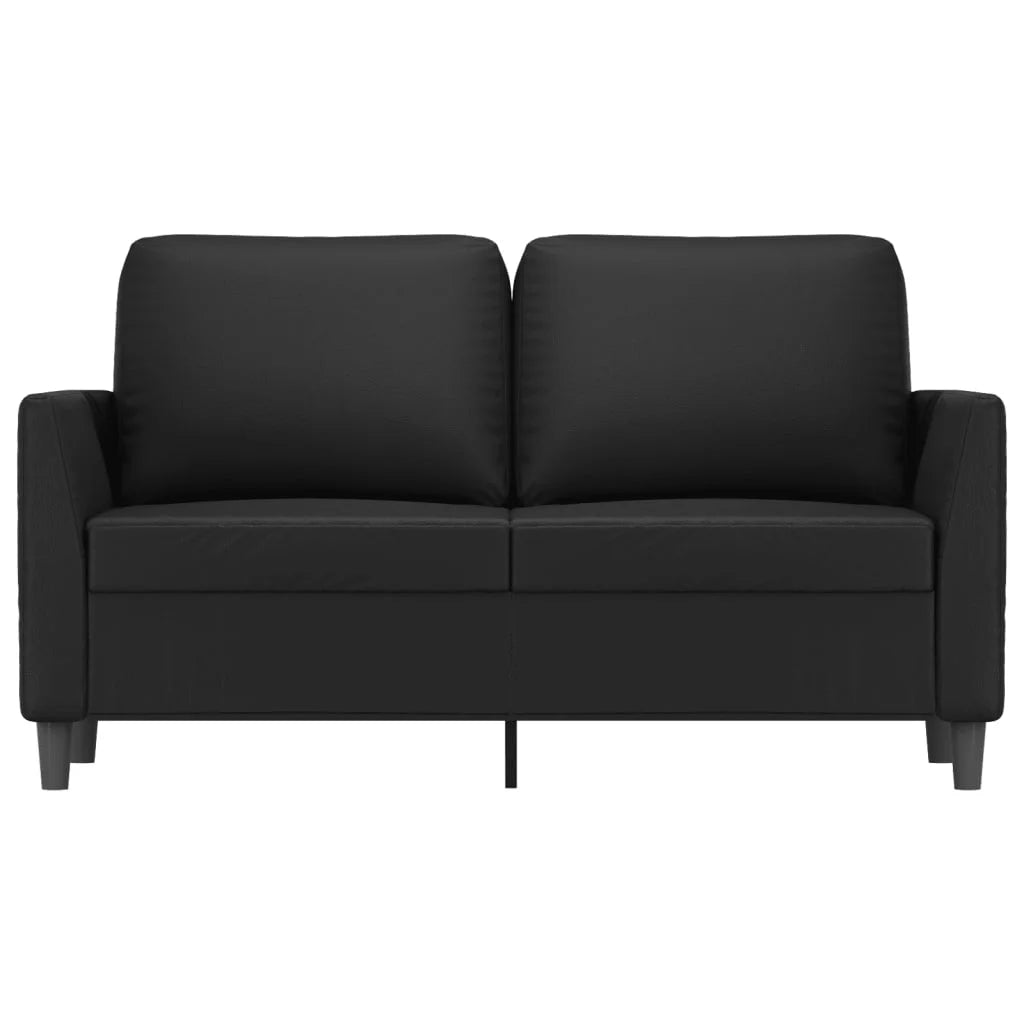 Black Faux Leather 2-Seater Sofa X360894