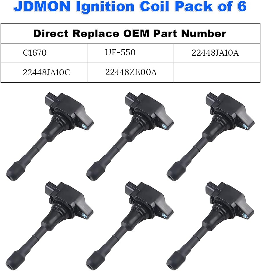Ignition Coils Pack of 6 F655
