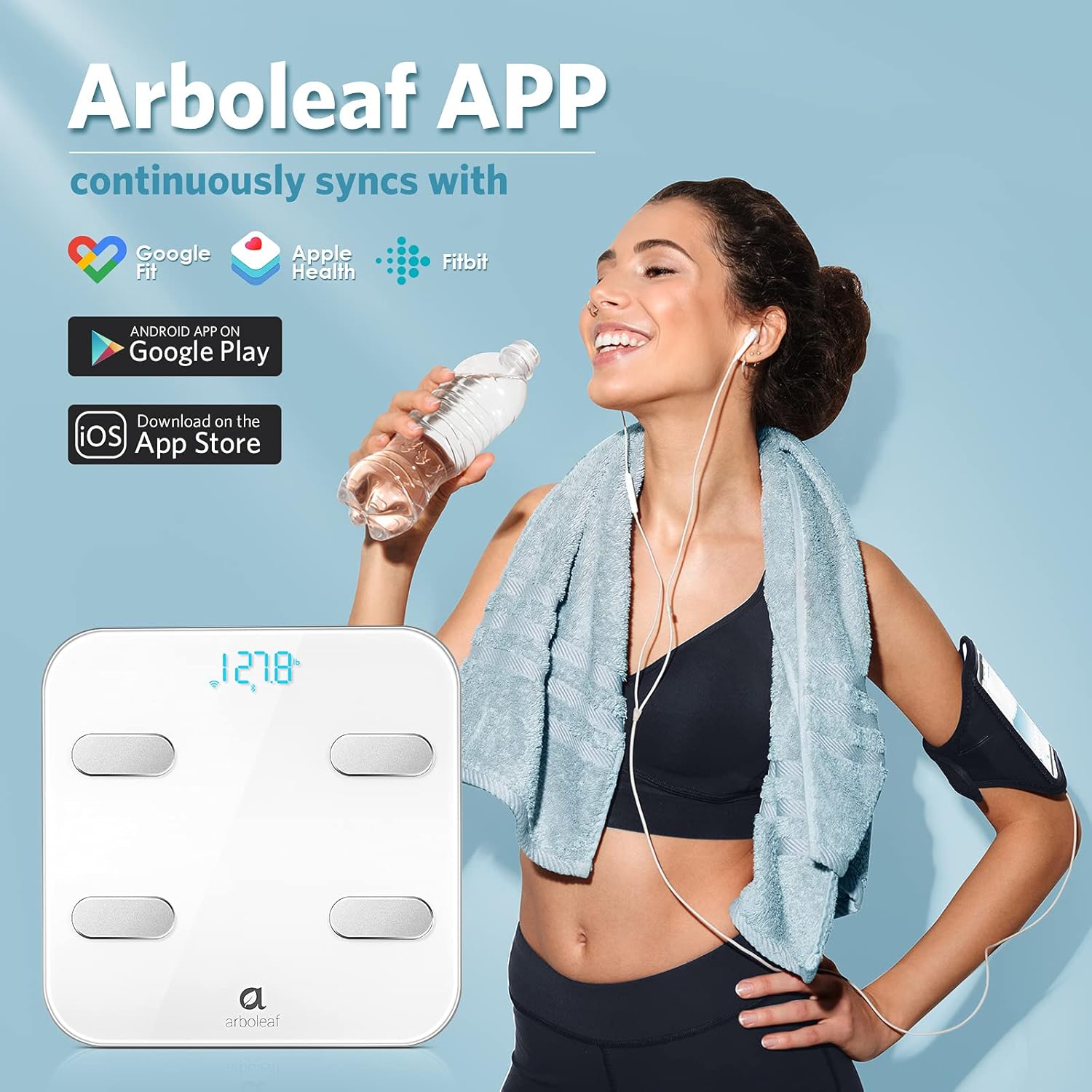 Smart Scale with Wi-Fi Bluetooth, 14 Body Metrics T6656