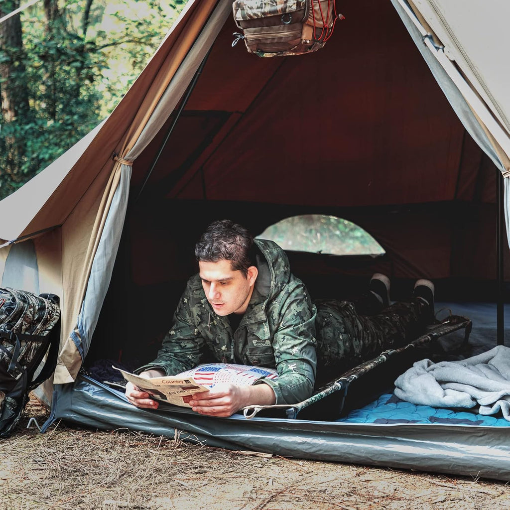 Camo Foldable Camping Cot with Carry Bag W965008