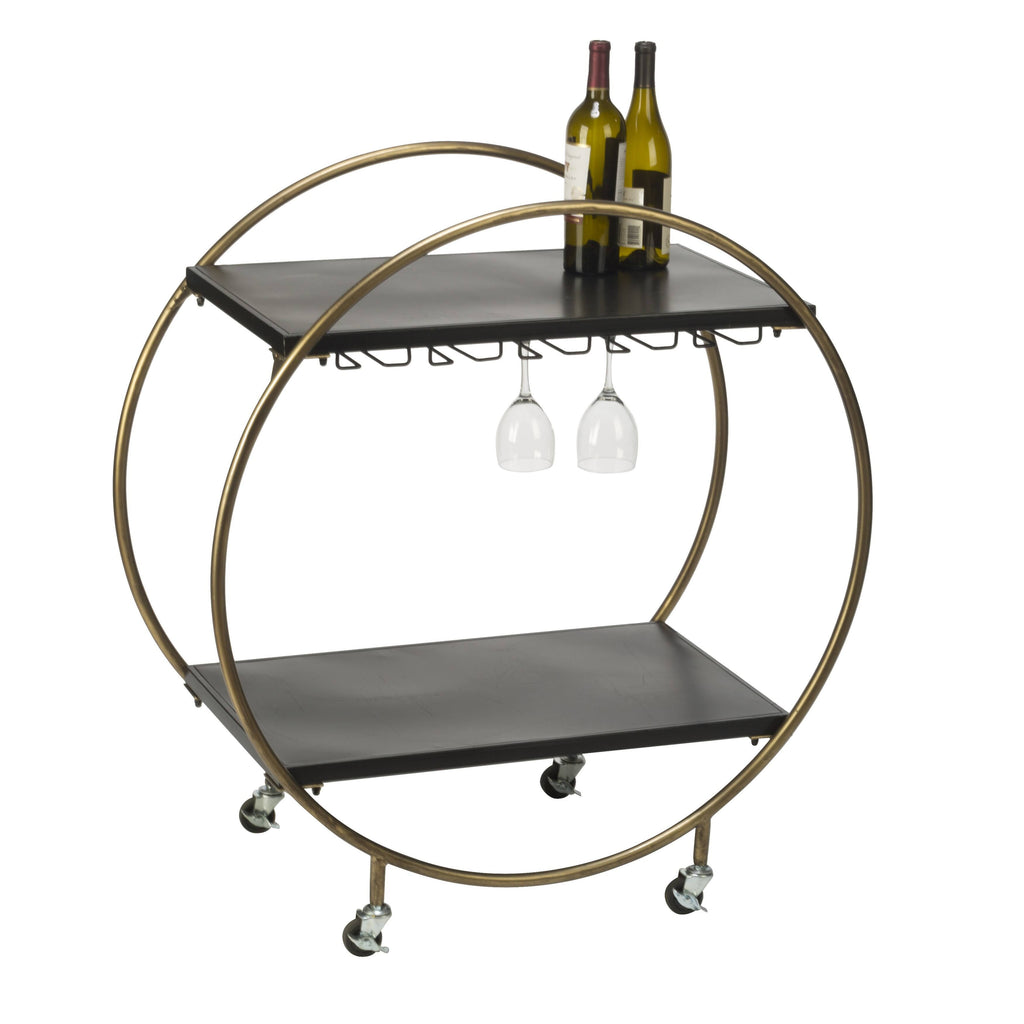 Black Rolling Bar Cart O213645