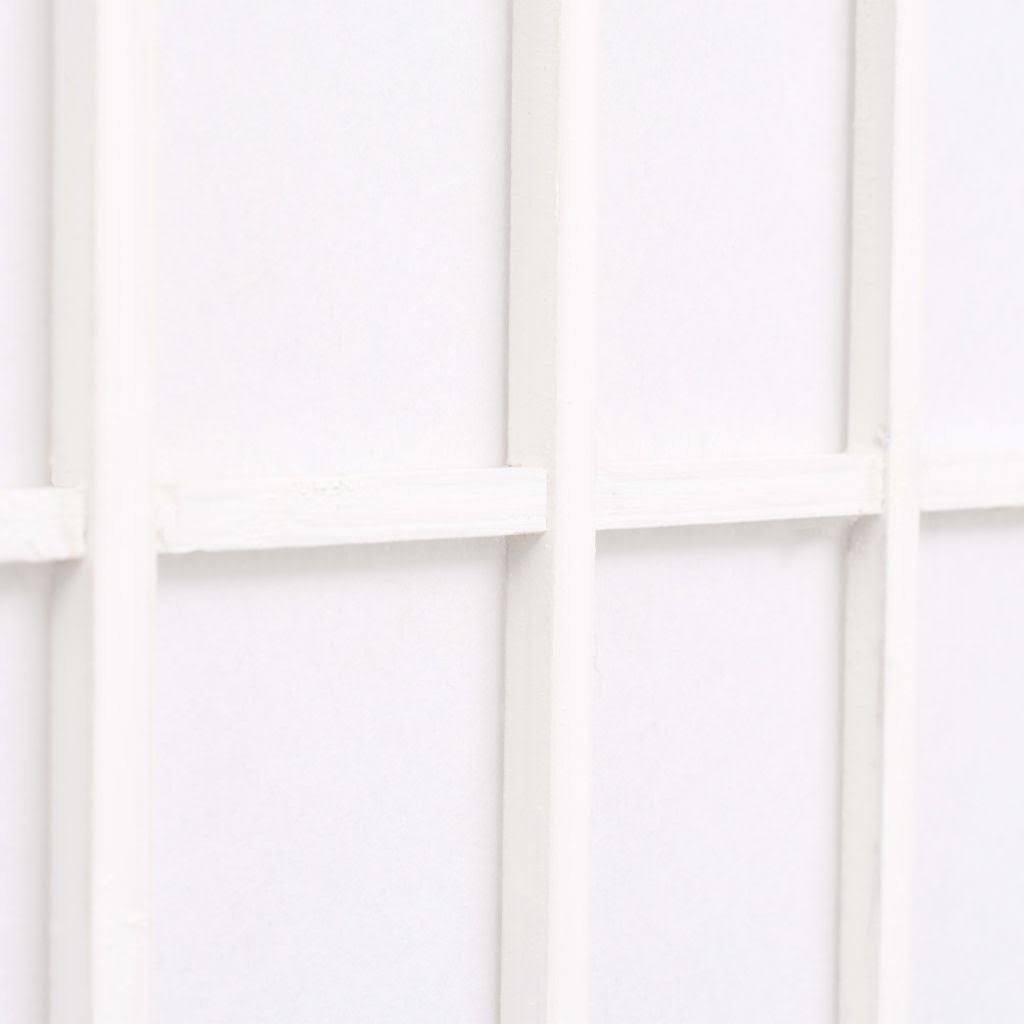 White Folding 5-Panel Room Divider A2321