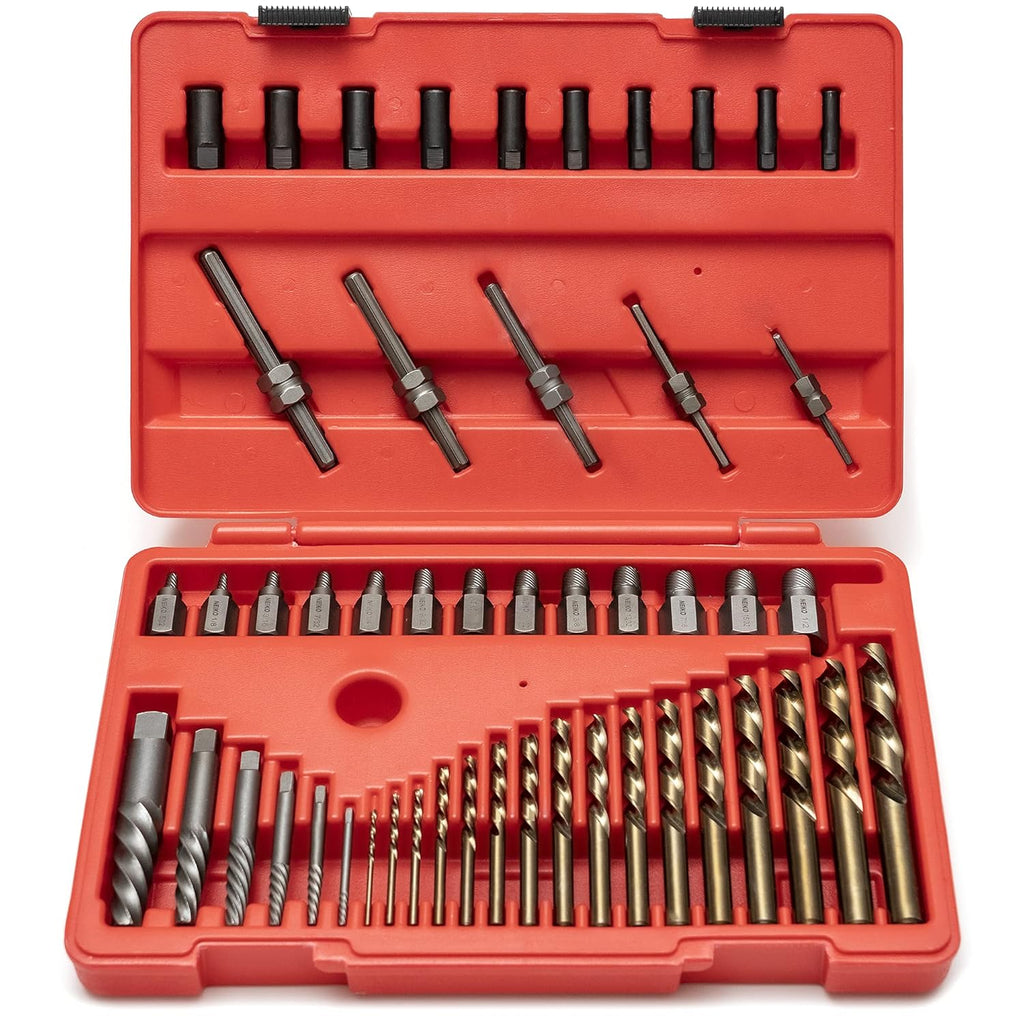 35 Pieces Screw Extractor Set with Left Hand Drill Bits E41479