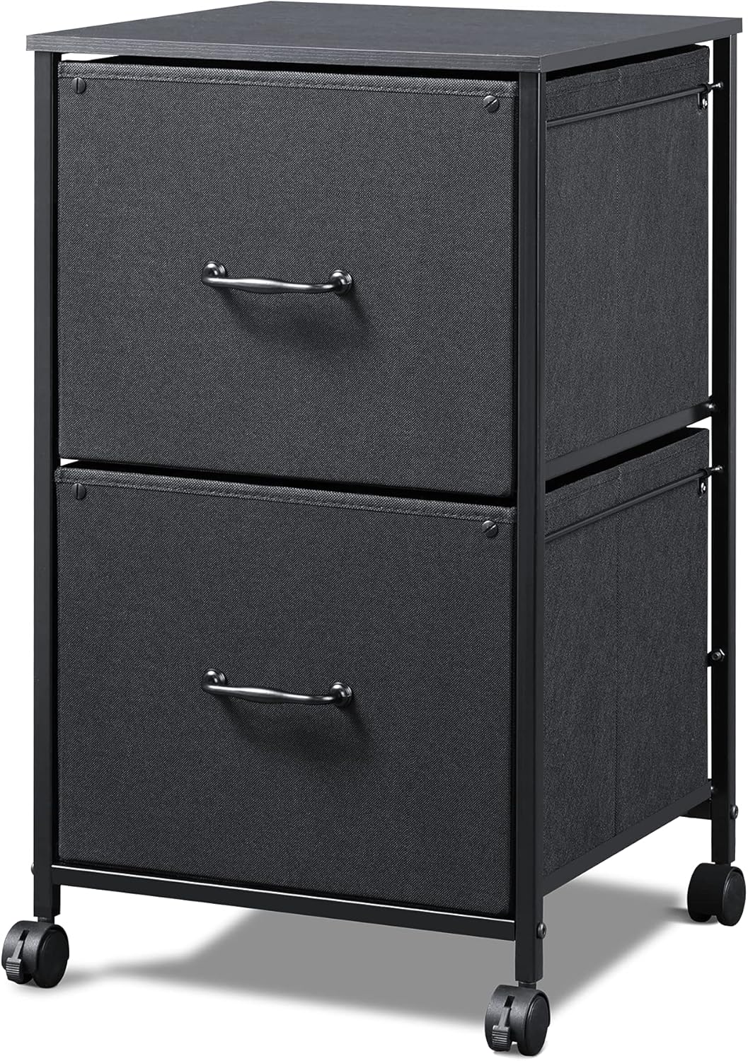 Black 2 Drawer Mobile File Cabinet with Printer Stand N420752