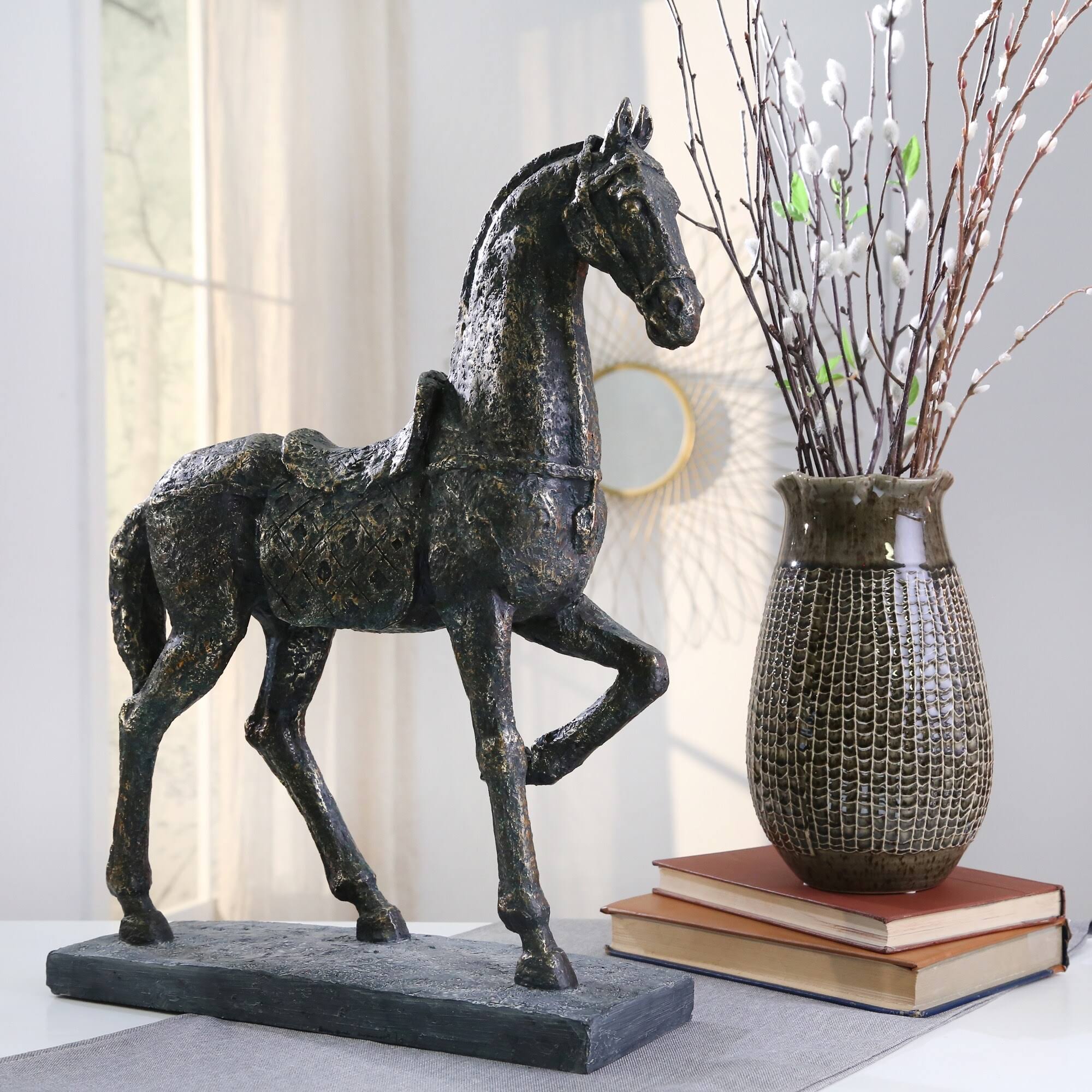Bronze Polyresin Horse L464