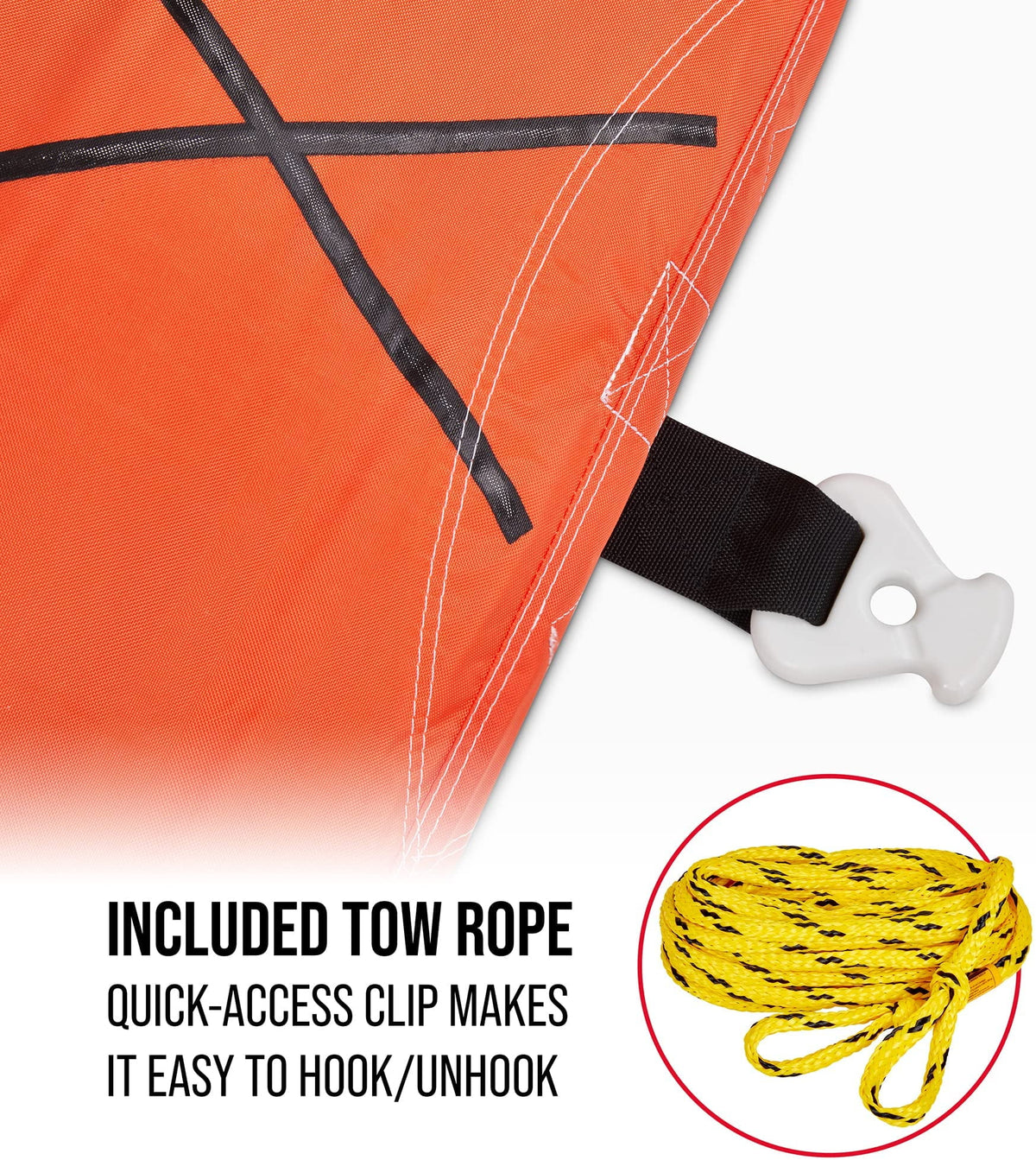 Red Towable Water Tube with Cushion Seats O8625
